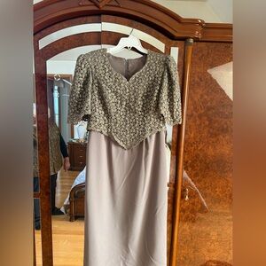 Lace Top Mix Sleeve Dress